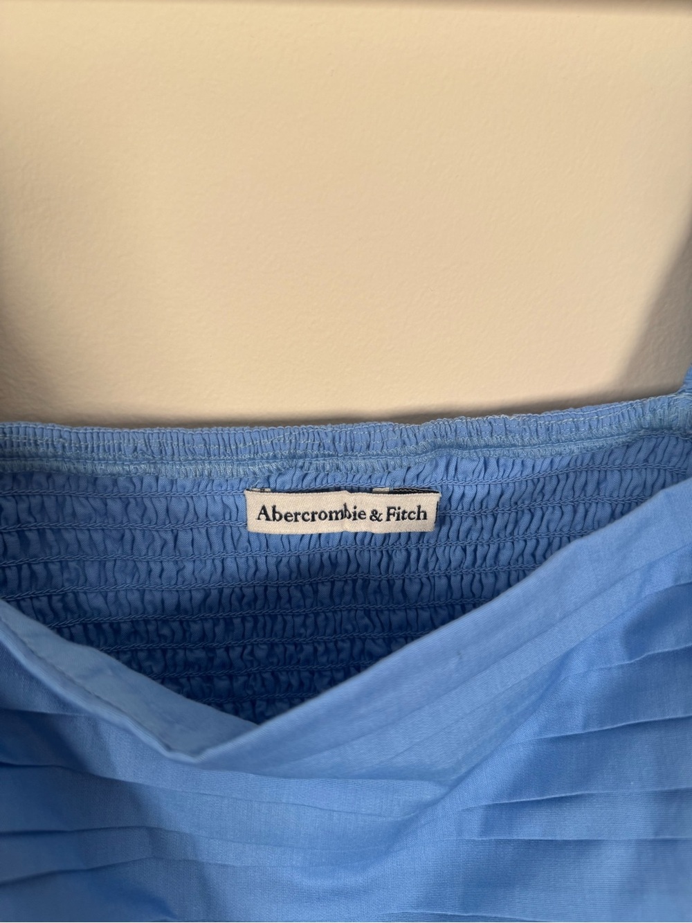 Abercrombie & Fitch Emerson Poplin Puff Sleeve Mini Dress, Blue, Small, Like New - Picture 10 of 16